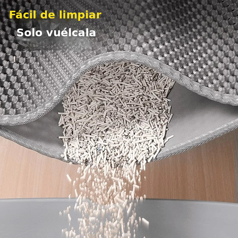 Alfombra atrapa-arena para gatos, suelo limpio