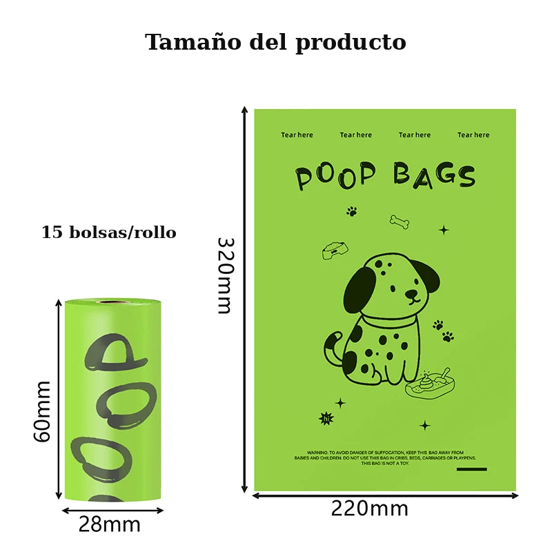 Bolsas biodegradables para perro, aroma lavanda