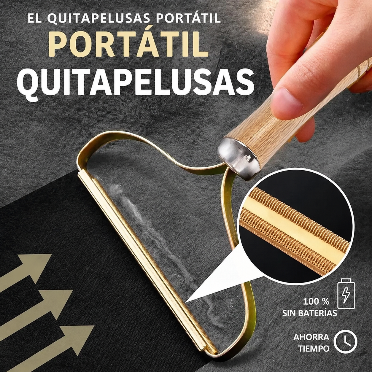 Cepillo Quitapelos Manual para la Ropa y el Sofá - Sin Pilas