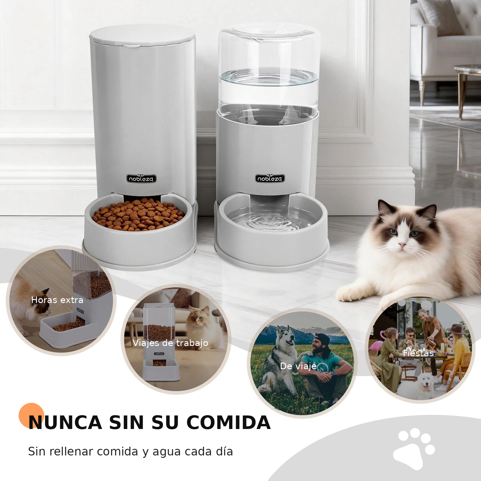 Comedero automático Nobleza, vacaciones con tranquilidad