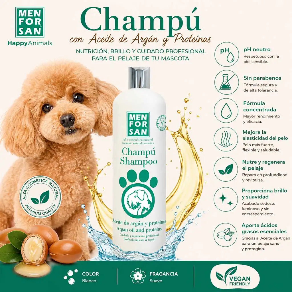 Champú Menforsan Aceite de Argán para Perros 300 ml - Piel Sensible